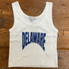 DELAWARE PRINT CROPPED RIBBED TANK