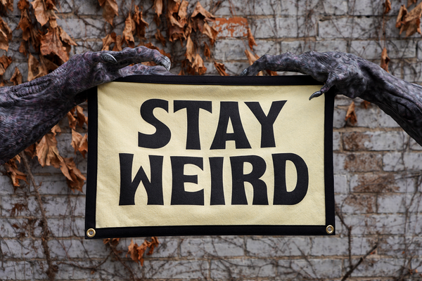 STAY WEIRD CAMP FLAG