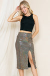 HIGH WAIST SEQUIN SKIRT