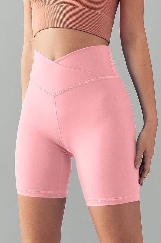 Light pink spandex biker and volleyball shorts 