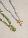 Cercey 18K Gold Non-Tarnish Stone Charm Necklace