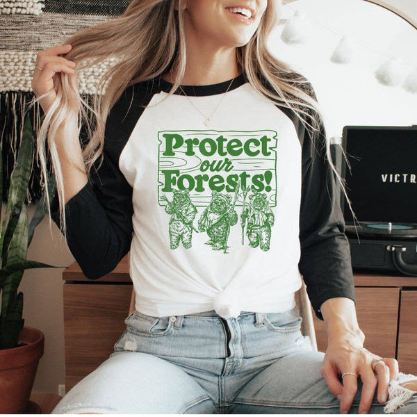 PROTECT OUR FORESTS BASEBALL TEE