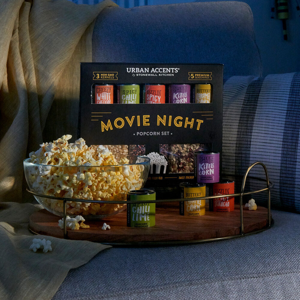 MOVIE NIGHT POPCORN SET URBAN ACCENTS