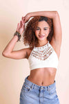 CROCHET LACE HIGH NECK BRALETTE