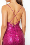 SEQUIN COWL FRONT BODYCON DRESS