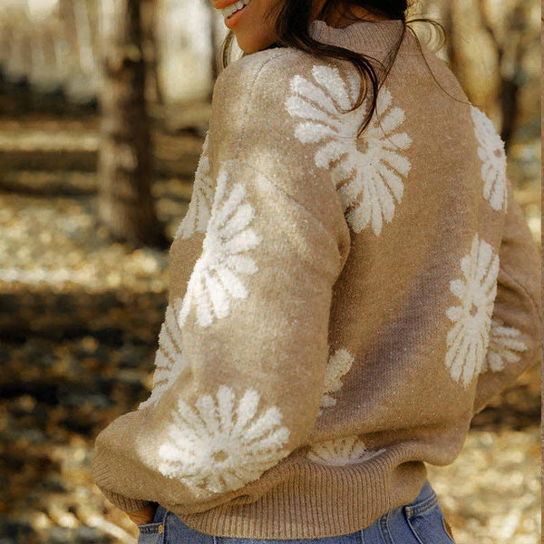 FLOWER KNITTED SWEATER