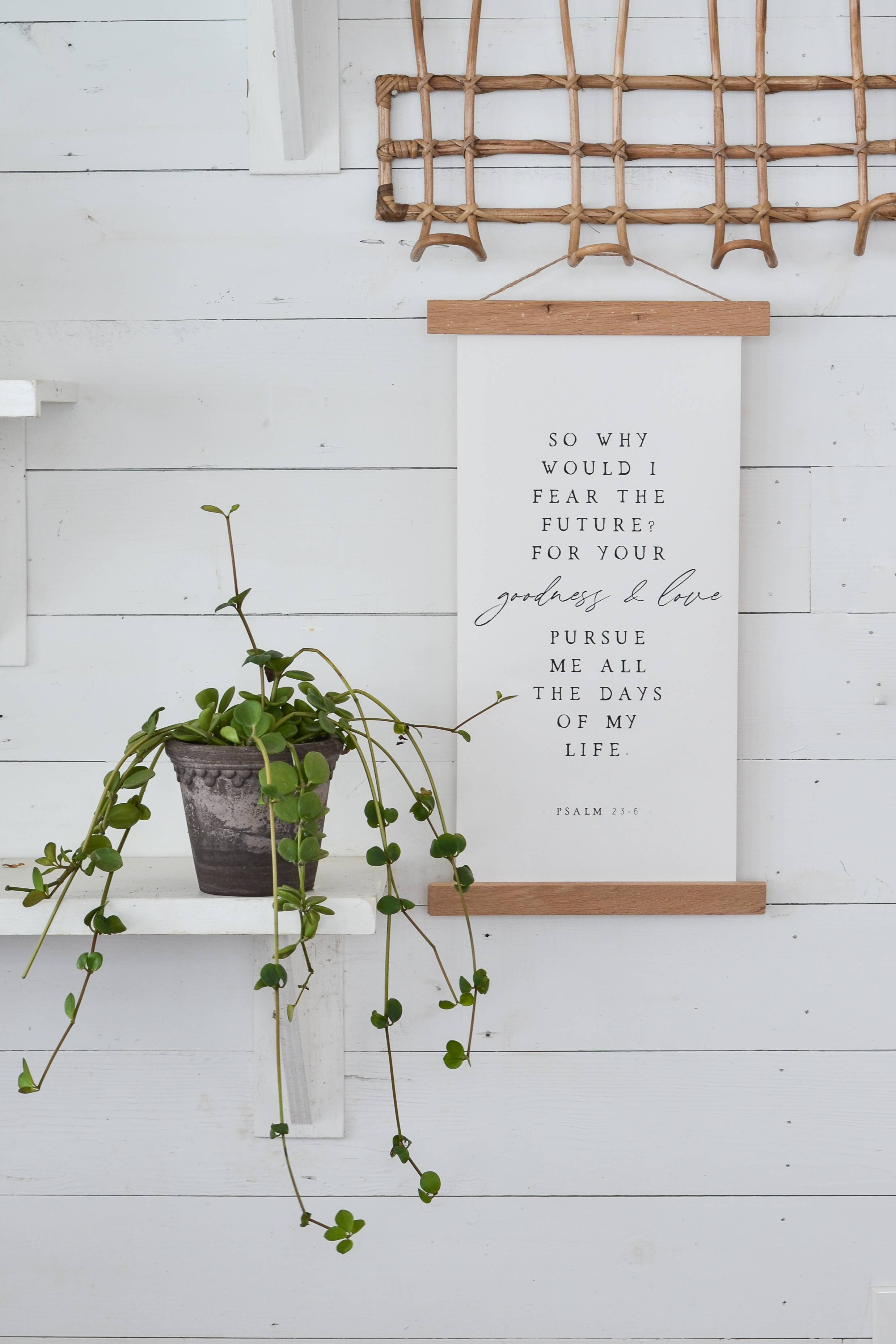 CANVAS WALL HANGING - SO WHY WOULD I FEAR | CHRISTIAN SIGN: 10x20