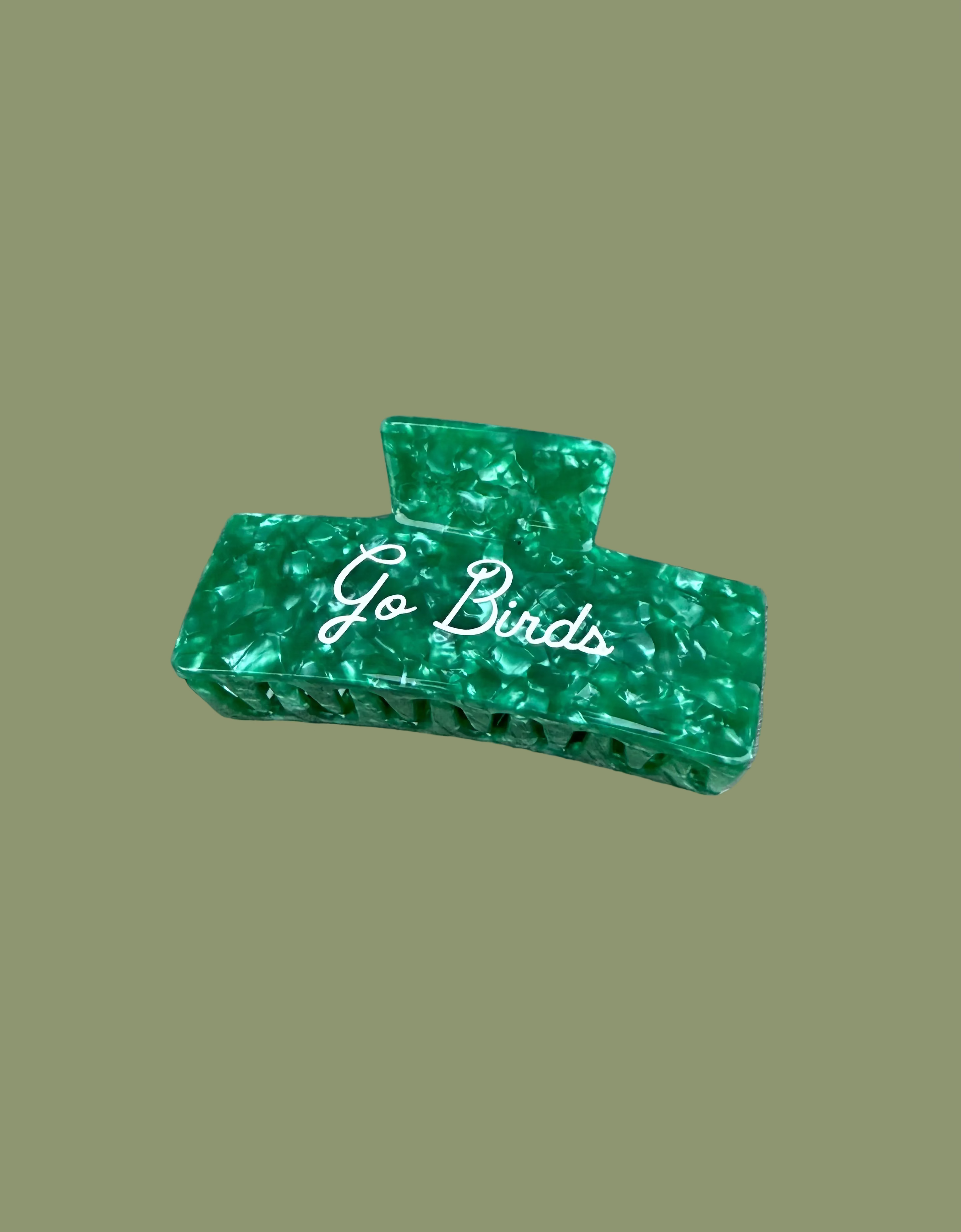 Birds Cursive Hair Claw Clip