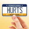 HURTS PHILLY SPORTS STICKER - PENNSYLVANIA LICENSE PLATE