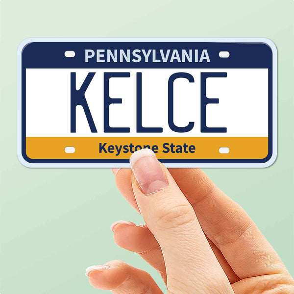 KELCE PHILLY SPORTS STICKER - PENNSYLVANIA LICENSE PLATE