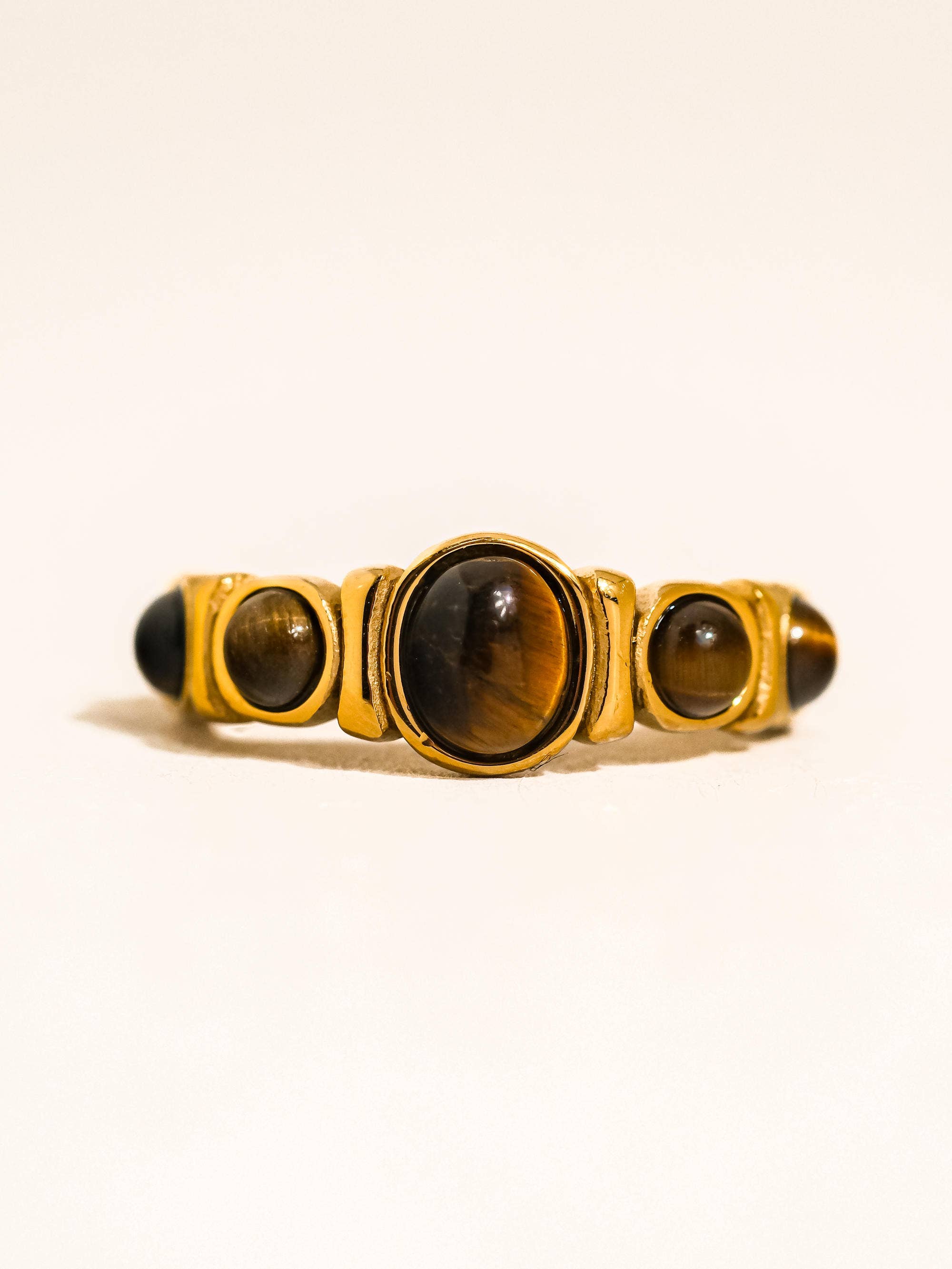 CANSO 18K GOLD NON-TARNISH TIGER EYE RING