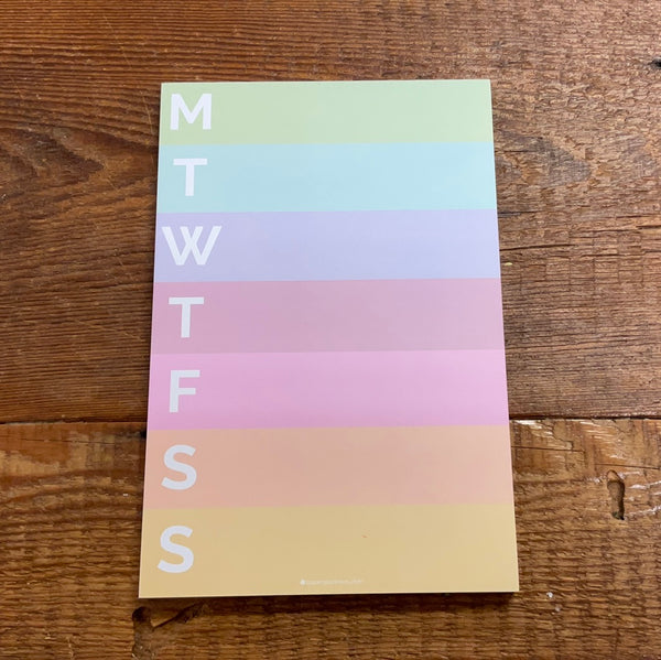 6x9 RAINBOW COLOR BLOCKED WEEKLY PLANNING PAD