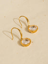 Rebekah 18K Gold Non-Tarnish Oval CZ Earrings