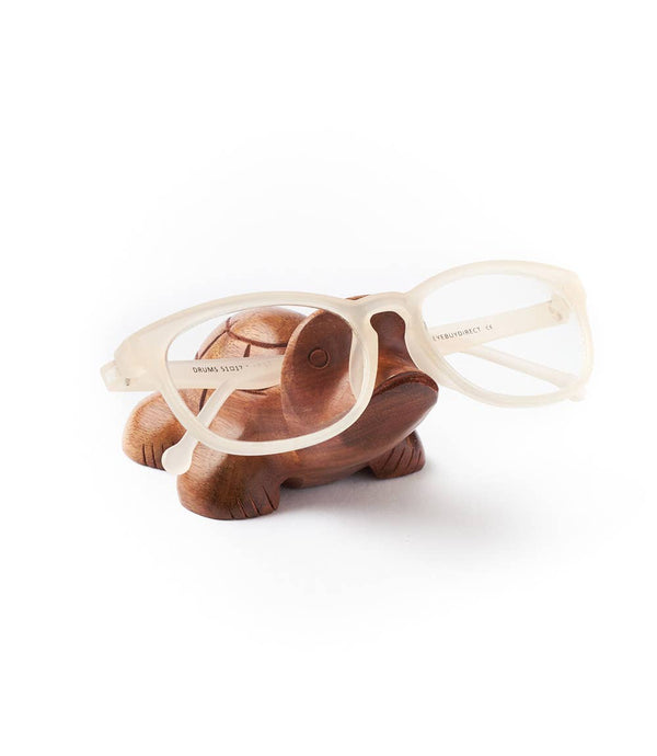 TURTLE EYEGLASSES HOLDER- HAND CARVED ROSEWOOD