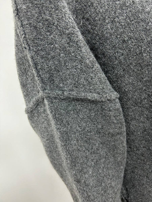 COZY NECK SIDE SLIT SWEATER & WIDE PANT SET