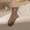 PLUSH RETRO FLOWER EMBROIDERY SOCKS
