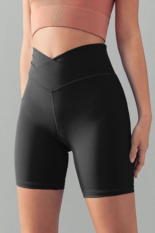 Black big booty spandex biker shorts 