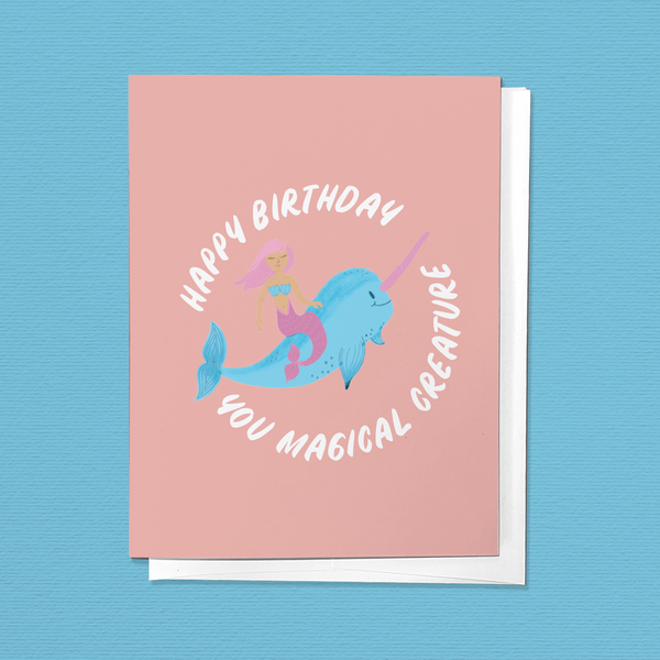 HAPPY BIRTHDAY MAGICAL CREATURE GREETING CARD