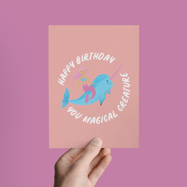 HAPPY BIRTHDAY MAGICAL CREATURE GREETING CARD