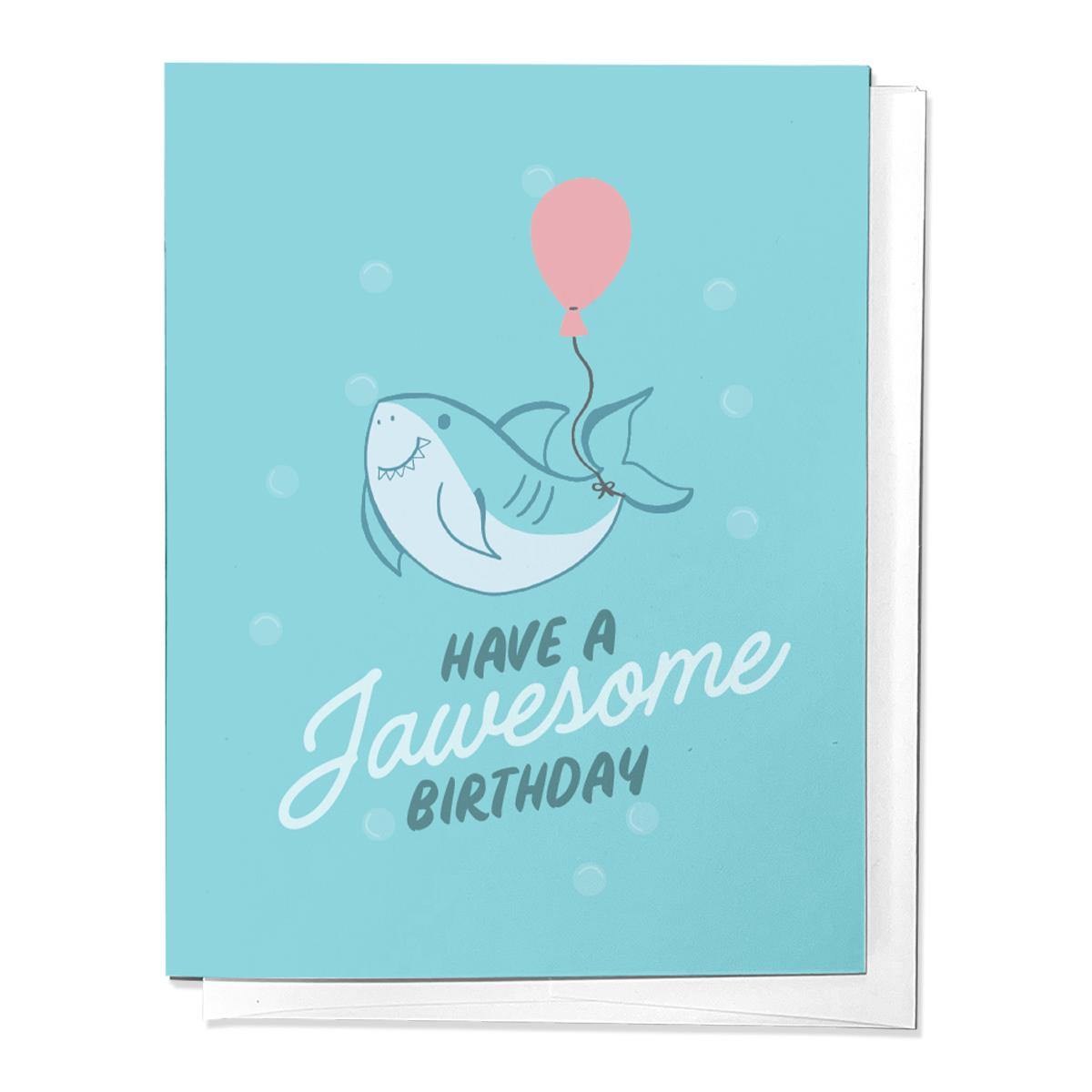 HAVE A JAWSOME BIRTHDAY SHARK CUTE CONGRATS GREETING CARD