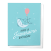 HAVE A JAWSOME BIRTHDAY SHARK CUTE CONGRATS GREETING CARD