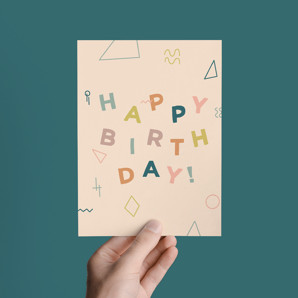 BIRTHDAY BASH; CELEBRATORY BIRTHDAY GREETING CARD