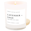 LAVENDER AND SAGE SOY CANDLE - WHITE CAR - 11 OZ