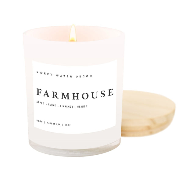 FARMHOUSE SOY CANDLE - WHITE JAR - 11 OZ