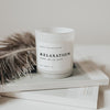 RELAXATION SOY CANDLE - WHITE JAR - 11 OZ