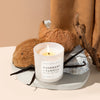 CASHMERE AND VANILLA SOY CANDLE - WHITE JAR - 11 OZ