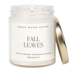 FALL LEAVES SOY CANDLE - CLEAR JAR - 9 OZ