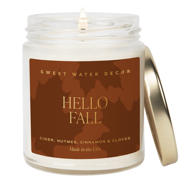 HELLO FALL SOY CANDLE | 9OZ. CLEAR JAR