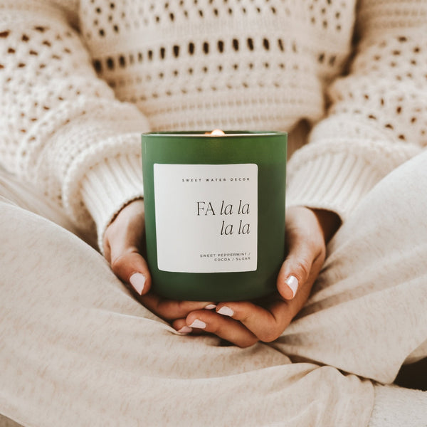 FA LA LA LA LA SOY CANDLE - GREEN MATTE JAR - 15 OZ