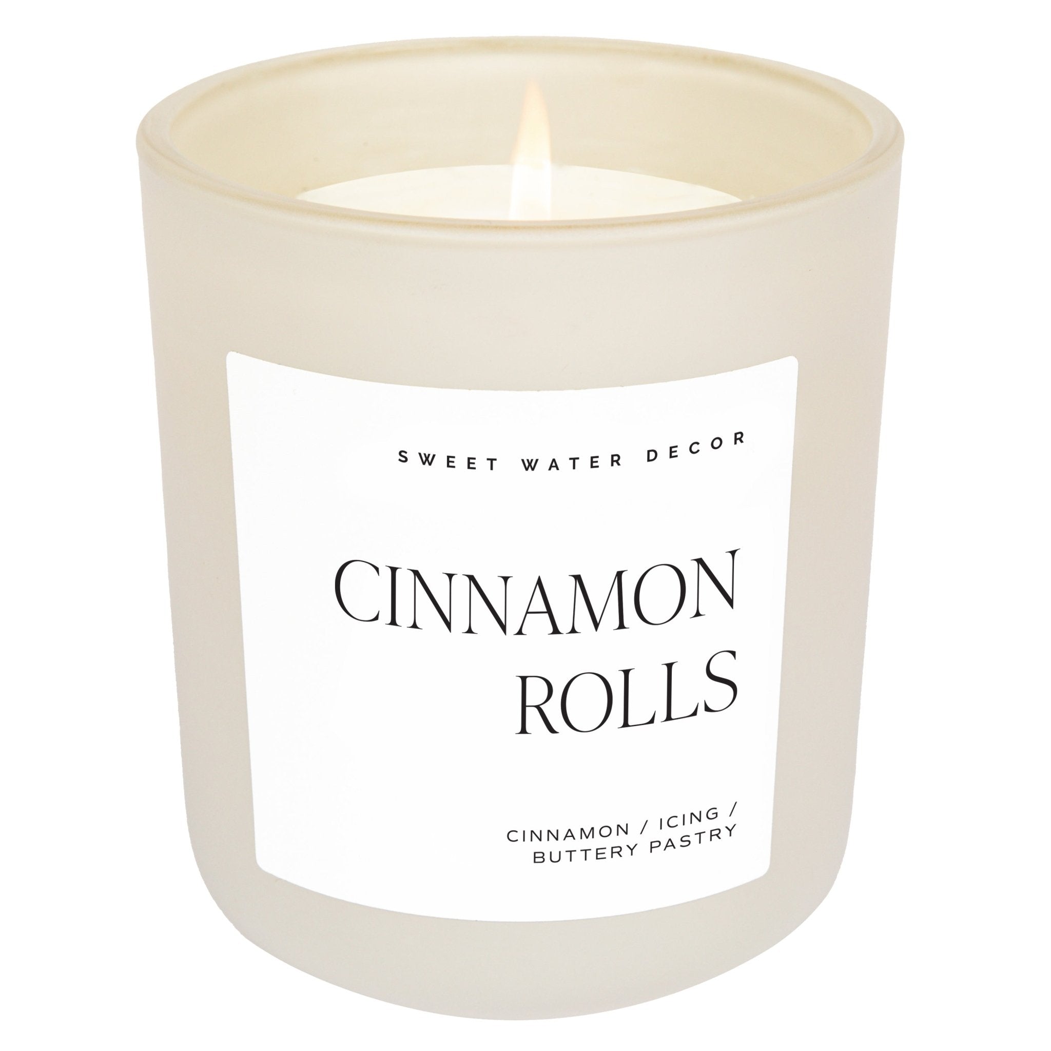 CINNAMON ROLLS SOY CANDLE - TAN MATTE JAR - 15 OZ