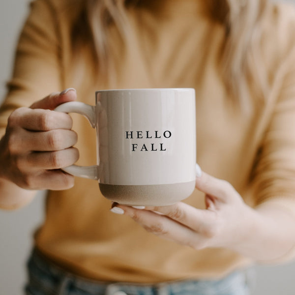 HELLO FALL 14OZ. STONEWARE COFFEE MUG