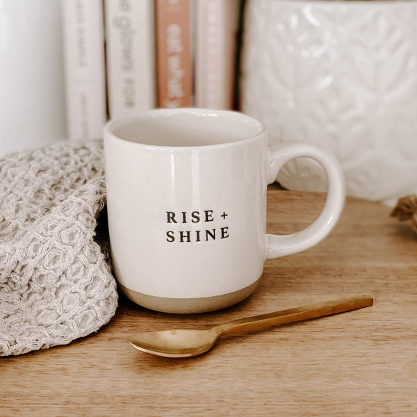 RISE AND SHINE 14OZ. STONEWARE COFFEE MUG