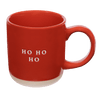 HO HO HO 14OZ. RED STONEWARE COFFEE MUG