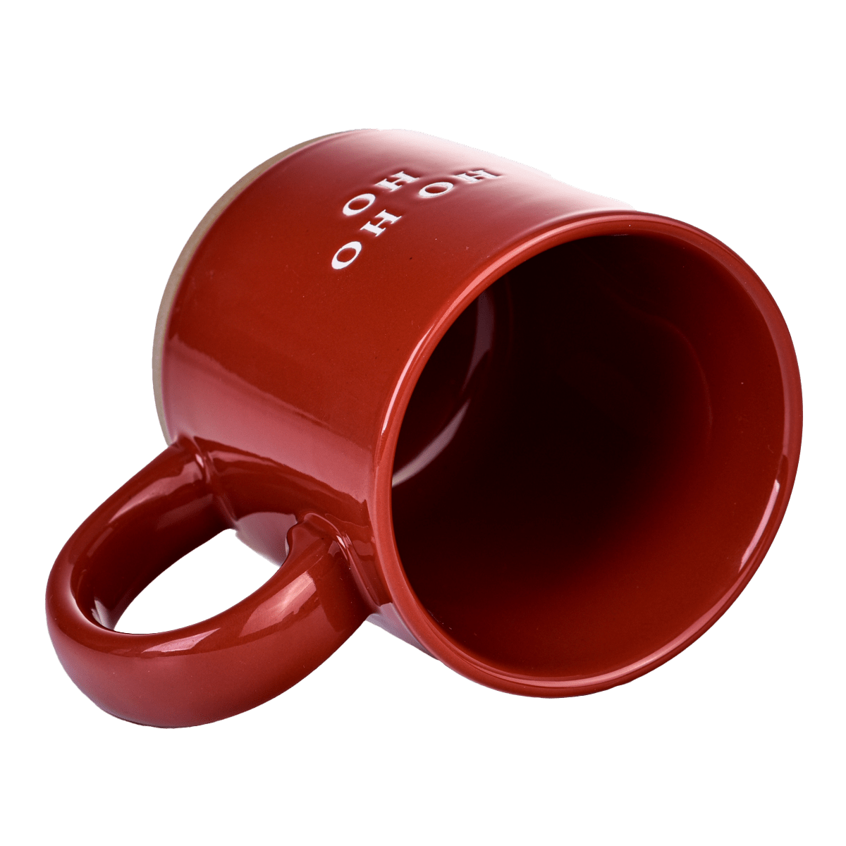 HO HO HO 14OZ. RED STONEWARE COFFEE MUG