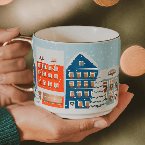 CHRISTMAS VILLAGE 17OZ. COFFEE MUG