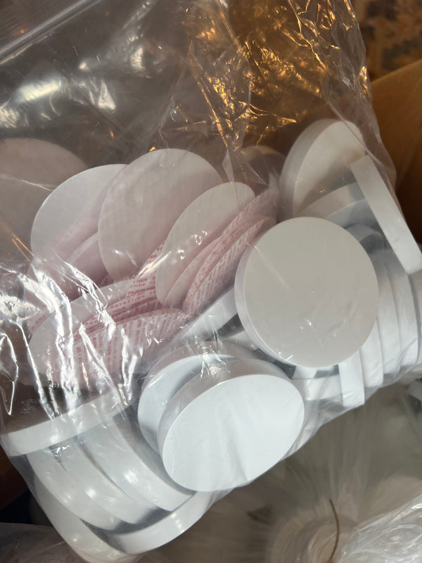 PS-White Jar Caps Bag of 50 70mm-PS
