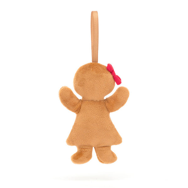 FESTIVE FOLLY GINGERBREAD RUBY DECORATION/ORNAMENT