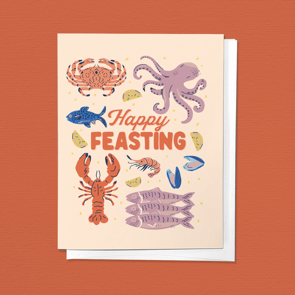 HAPPY FEASTING FEAST OF THE SEVEN FISHES GREETING CARD