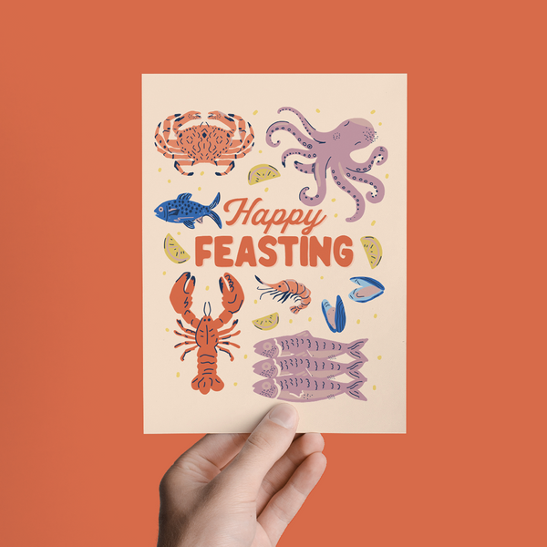 HAPPY FEASTING FEAST OF THE SEVEN FISHES GREETING CARD