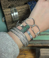 HANDCRAFTED RIPPLE FLOW SILVER CUFF BRACELET