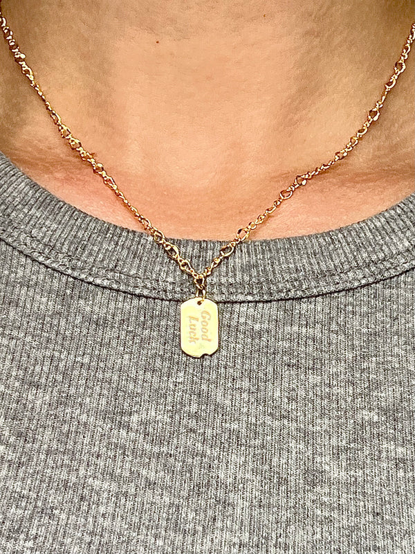 "GOOD LUCK" TICKET NECKLACE CBK