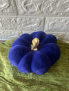 BLUE FLOCKED PUMPKIN