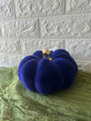 BLUE FLOCKED PUMPKIN