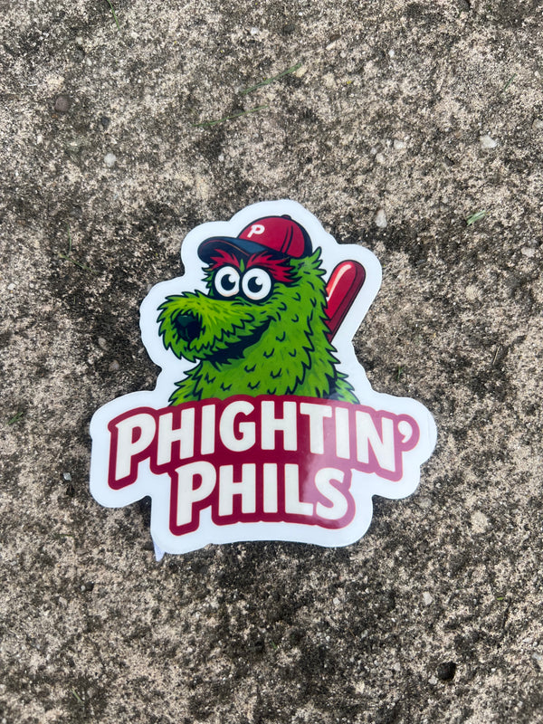 FIGHTIN' PHIL MASCOT STICKER