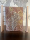 PINK LEAVES ECO PRINT SILK SCARF- 11"X85"