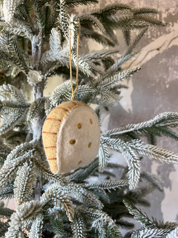 SWISS CHEESE WOOL FELT ORNAMENT